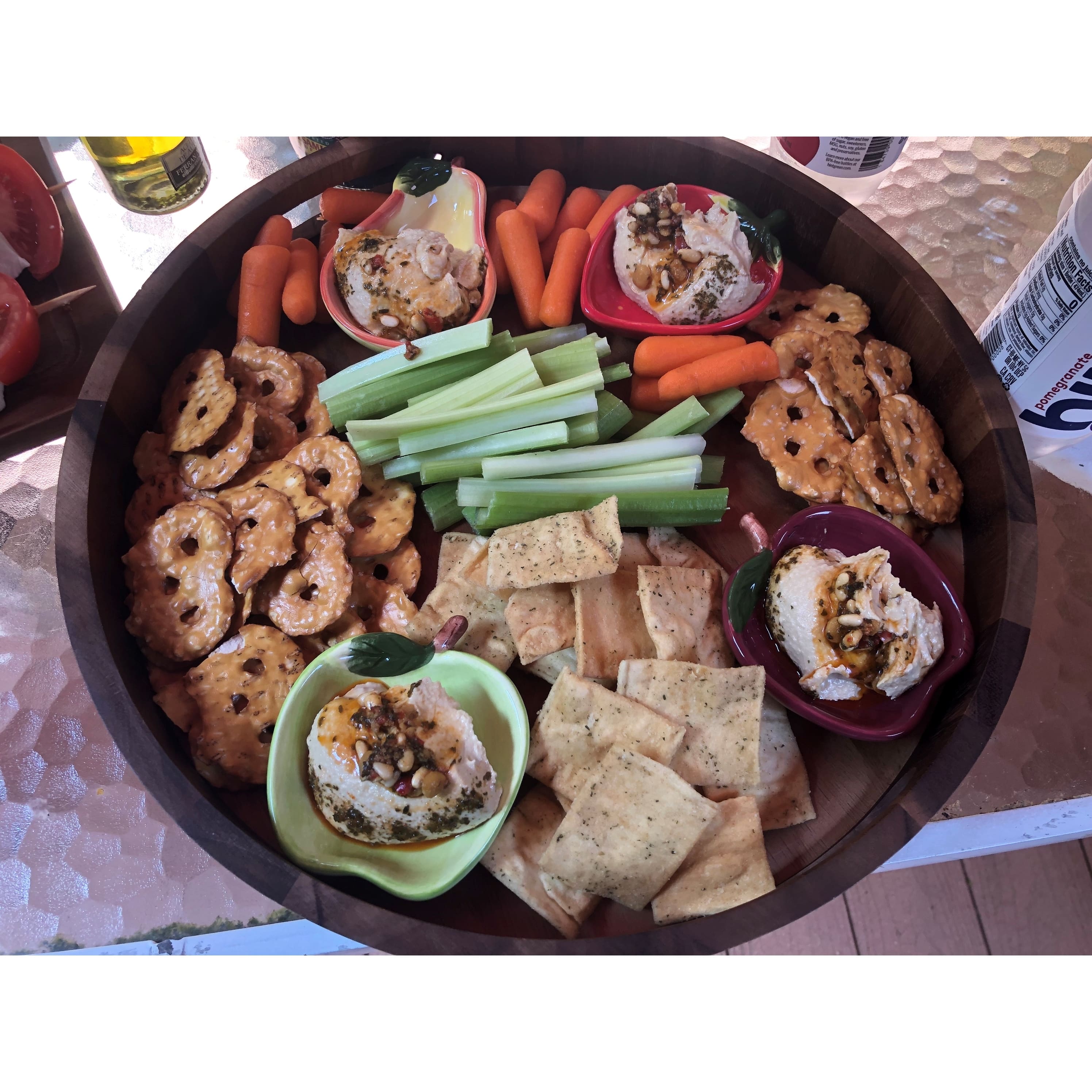 Large Round Serving Tray with handles 17" Bed Bath & Beyond 35454157